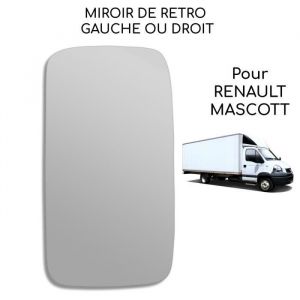 Image de GLACE DE RÉTROVISEUR À COLLER prévu pour RENAULT MASCOTT DE 1999 À 2013