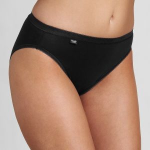 Sloggi Tai - Lot de 3 culottes taille haute en coton - Noir