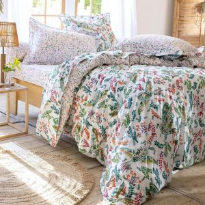 Drap plat multicolore en coton PIAFOU