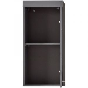 Pegane Armoire murale, meuble haut de salle de bain coloris gris anthracite mat, gris anthracite brillant - Longueur 37 x hauteur 77 x profondeur 23 cm -