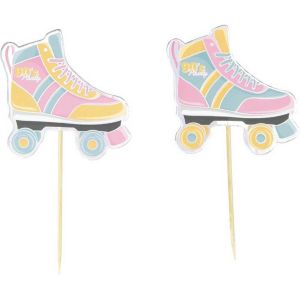 Party Pro 10 Pics en bois rollers années 90 - Couleur Multicolore