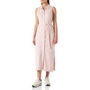 Image de Lacoste Robe longue sans manches regular fit en piqué Rose - Taille 42