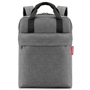 Reisenthel Allday backpack M twist silver - sac à dos polyvalent pour le quotidien, les voyages, le shopping ou le travail - résistant à l'eau, autorisé comme bagage à main, Couleur:twist silver