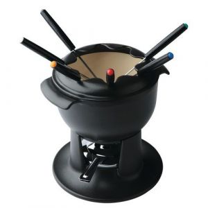 Invicta Service à fondue tulipe noir 21 cm