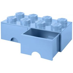 Lego Brique de rangement 8 Tenons 2 Tiroirs - Bleu Roi