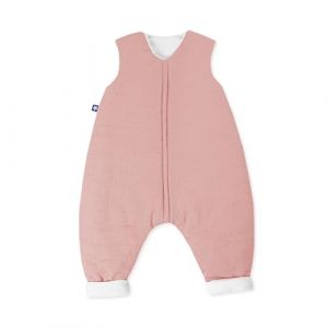 Julius Zöllner Jumper Combinaison doublée en Mousseline - Rembourrage Chaud 2,5 tog - Lavable à 40 °C - Fabriqué en Allemagne - Certifié Öko-Tex Standard 100 - Rose poussiéreux - Taille 104