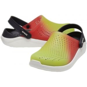 Crocs Literide Color Dip Clog, Sabot Mixte, Punch Lime Scarlet Presque Blanc, 38/39 EU