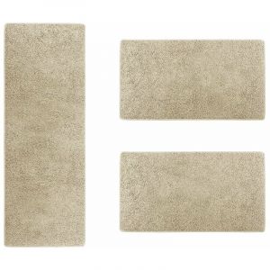 Descente de lit Barcelona Beige 1 tapis 67 x 250 cm + 2 tapis 67 x 140 cm