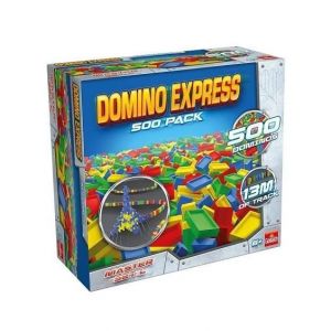 Goliath Pack recharge domino express 500 pieces - piste circuit parcours 13 m - set jeu construction + 1 carte offerte