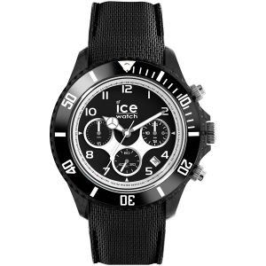 Ice Watch Ice-Watch - ICE dune Black - Montre noire pour homme avec bracelet en silicone - Chrono - 014222 (Extra large)