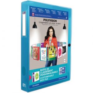 Oxford Boite Polyvision 24x32 Dos 40mm Polypro - Bleu