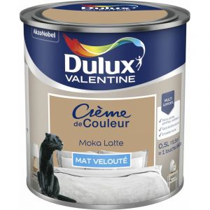 Image de Dulux Valentine Peinture Crème De Couleur Mat Moka Latte 0,5 L - Moka Latte