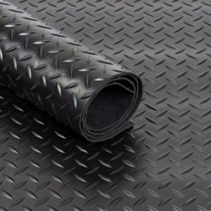 Revêtement Caoutchouc sur mesure, Tôle Larmée, Ép = 3 mm, 100 x 450 cm