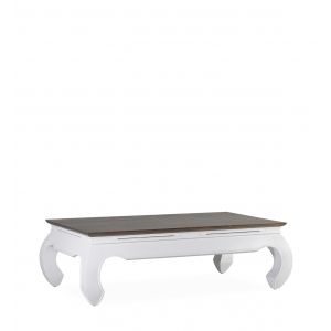 Image de Table basse en bois marron et blanc L 125 cm