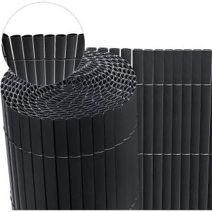 WOLTU Canisse PVC pour jardin balcon terrasse. Balcon clôture brise-vent. Stores Balcon. Brise vue 300x100cm. Gris