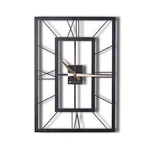 Horloge murale décorative METAL carrée 49x34,5
