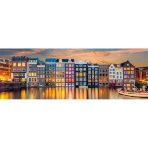 Clementoni Puzzle Panorama 1000 pièces : Amsterdam lumineuse
