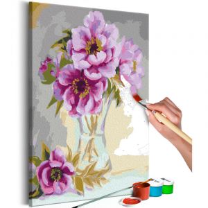 Artgeist Tableau &agrave; Peindre Soi-M&ecirc;me "Fleurs dans un Vase" 40x60cm