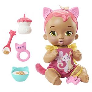 MY GARDEN BABY Poupée rose interactive Bébé Câlin Chaton (30 cm) avec plus de 20 sons et 5 accessoires, Jouet