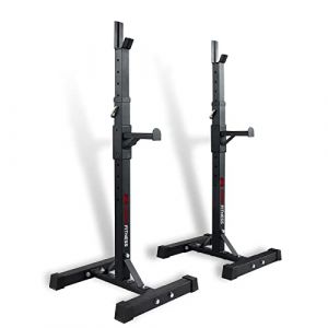 Image de CCLIFE Rack Musculation, Rack Squat, Chandelle Squat Rack Support Repose Barre Musculation ATX Barbell à Squat Muscu Stand Haltérophilie Dips Maison Extérieur Outdoor Professionnel Réglable