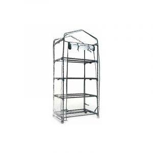 Garden Friend - Serre &agrave; 4 &eacute;tages avec couverture amovible en pvc