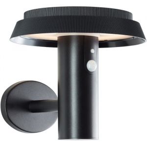 Brilliant AG Applique Extérieure - Alvero - Led Et Solaire - Dtecteur De Mouvement - Métal Et Plastique - 4 W - Noir
