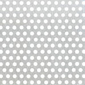 Alberts 466947 Tôle perforée | perforation de forme circulaire | aluminium, anodisée, couleur argent | 250 x 500 x 0,8 mm