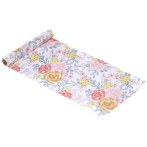 Ruedelafete Chemin de table tarlatane Smooth Flowers 3m