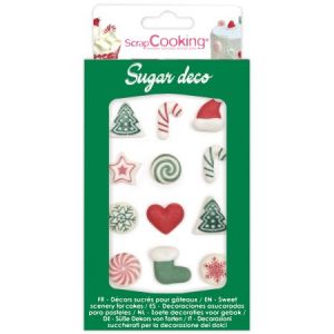 Image de Scrapcooking Décoration en sucre pour gâteaux - Décos Noël - 12 pcs