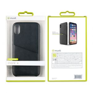 Muvit Ultra Thin Case Iphone Xs/x With Card Holder One Size Black - Black - Taille One Size