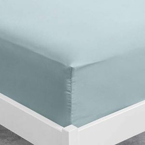 Image de Viscosoft Mello | Drap Housse 160x200 x 30 cm Microfibre Vert d'eau | Drap Grand Bonnet 30 cm Matelas Epais | Housse Ajustable | Tissu Doux sans Plis - Drap Housse pour Matelas 160x200 Garantie 3 Ans