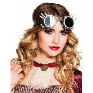 Lunettes cyberpunk argentés adulte Steampunk Couleur Argenté / gris Taille Taille Unique