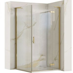 Réa Cabine de douche hugo 100X90 gold brush