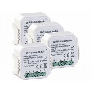 Luminea Home Control : 4 modules encastr&eacute;s connect&eacute;s pour volets roulants