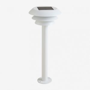 Balise LED solaire extérieure en acier inoxydable Lirano SKLUM Blanc 50 cm