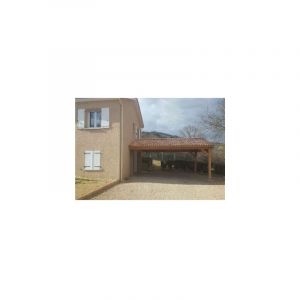 Image de Cpbf - Abri Deux Pentes Adossé, 350cmx400cm, Bois douglas Français, Carport, Auvent, Abri voiture