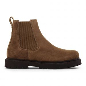 Birkenstock Sandales Highwood Slip ON Men Suede Leather Dark Tea