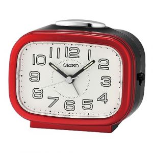 Seiko R&eacute;veil Plastique Noir et Rouge m&eacute;tallis&eacute;