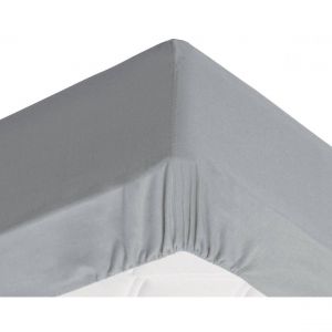 Drap-housse Grands Bonnets 32 cm gris en flanelle