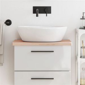 VidaXL Comptoir de salle de bain 60x40x2,5 cm bois massif de hêtre