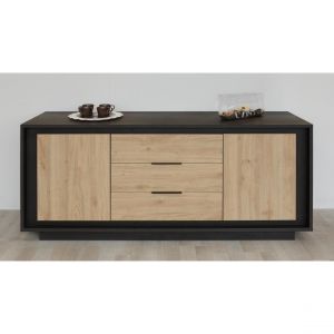 Buffet 2 portes et 3 tiroirs Lava chene