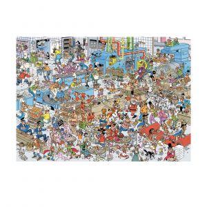 Jumbo Jan Van Haasteren - JVH -La Boulangerie -The Bakery - Puzzle Adulte - Humoristique - Carton 100% recyclé - 1000 pièces