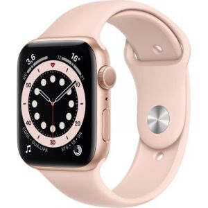 Apple Watch Series 6 GPS + Cellular, 44mm boitier aluminium or avec bracelet sport rose