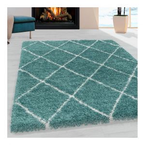 Allotapis Tapis g&eacute;om&eacute;trique scandinave en polypropyl&egrave;ne bleu 200x290