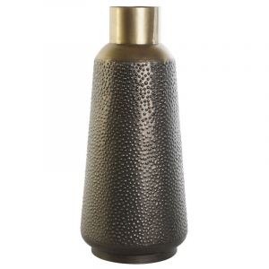 Vase DKD Home Decor Gris Doré Gris foncé Métal Moderne 25 x 25 x 56,5 cm