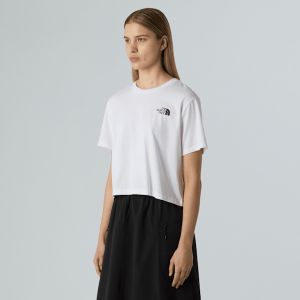 The North Face T-shirt Simpe Dome Cropped manche courte blanc femme - M