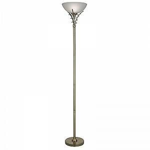 Image de Searchlight Lampadaire Uplighters, en laiton antique et verre opale