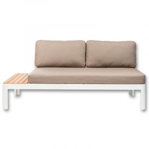 Kosyform Canapé Sofa De Jardin Lounge Design Blanc Aluminium
