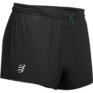 Compressport Racing Split Overshorts Men, black XL Pantalons course &agrave; pied