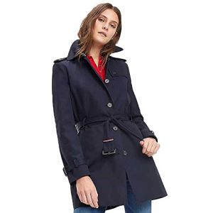 Tommy Hilfiger Trench-Coat Femme Heritage Single Breasted Trench, Bleu (Midnight), 3XL